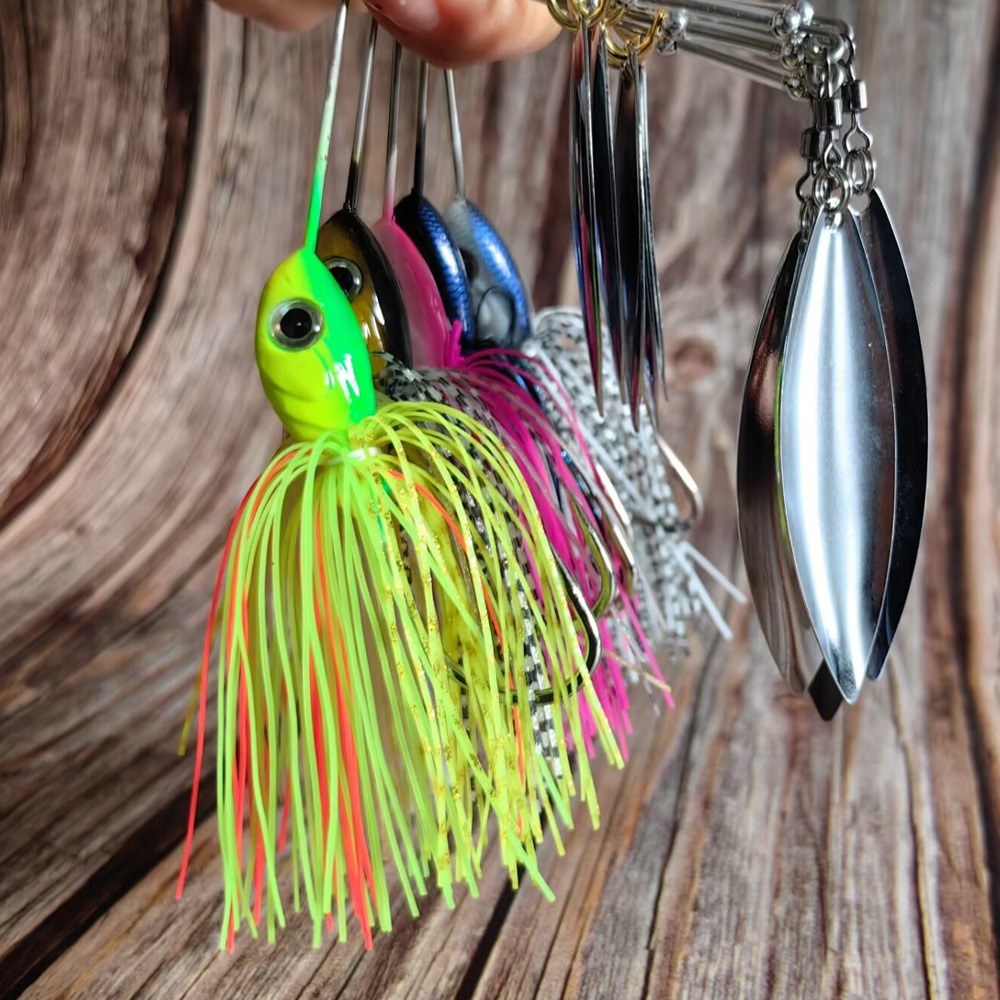 High Quality 50g Large Gram Weight Beard Man Lure Compound Rotating Flake Lead Head Hook Metal Long-range Lure – Metal Lure – view 5