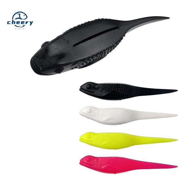 CHEERY Fishing Bait Floating Lure Tadpole Soft Bait Set Bass Trout Lure Crank Hook for Beach River Lake Fishing – Worms & Grubs – view 1