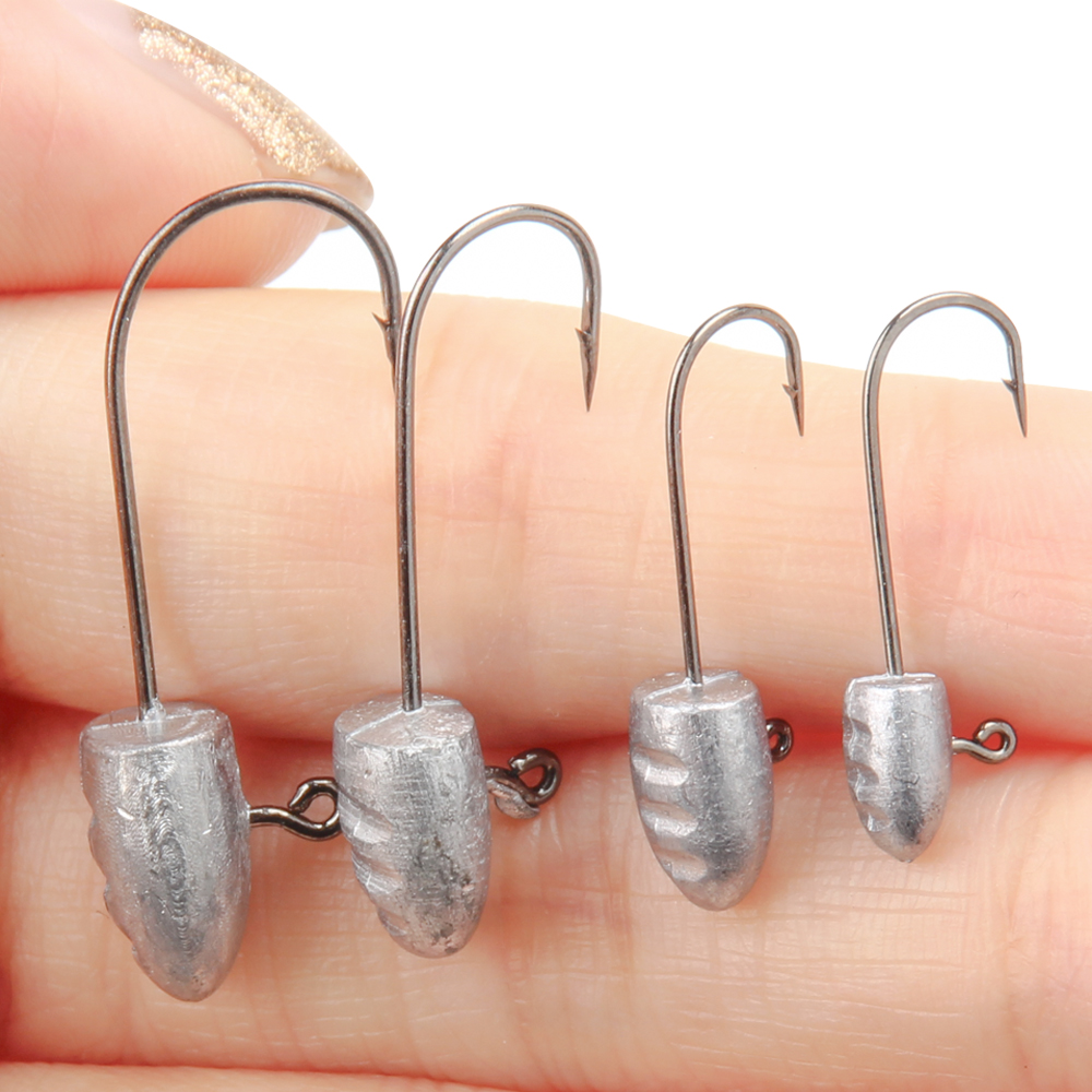 CHEERY 1g 2g 3g 4g Mini Ice Fishing Jig Head Hook Rockfish Barbed Finesse Fishing Hooks Soft Worm Jigging Tackle Bass Trout – Fishhook – view 5