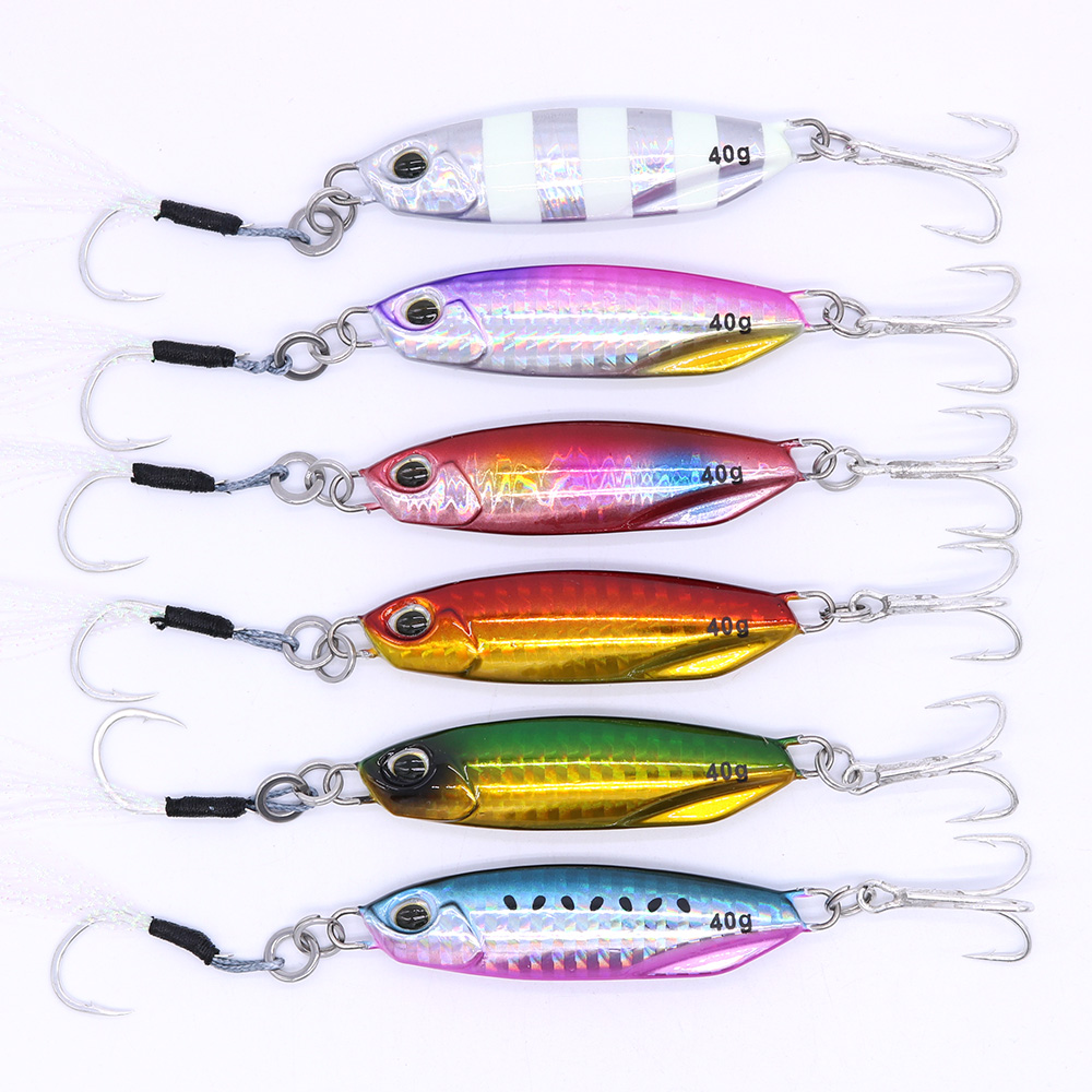 AOCLU Slow Metal Cast Jig Spoon 20g Casting Jigging Lead Fish Sea Bass Fishing Lure Artificial Bait Tackle for Saltwater Jigging – Metal Lure – view 1