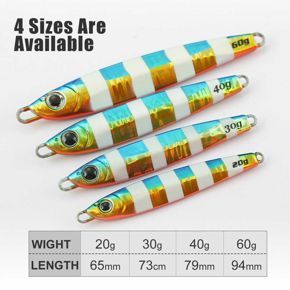 RUNTOO Japanese Laser Slow Pitch Jigging Lure Bait Vertical Sea Boat Fishing Metal Jig – Metal Lure – view 2
