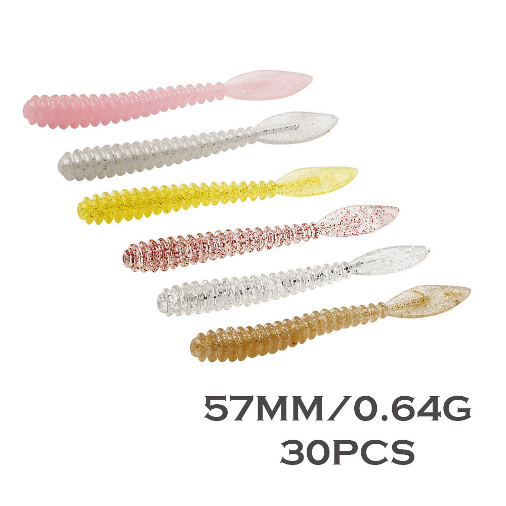 Cheery TP048 57mm 0.64g PVC Artificial Soft Worm Topwater Lure Luminous Float Fishing Bait for Kids-Saltwater & Freshwater Use – Worms & Grubs – view 2