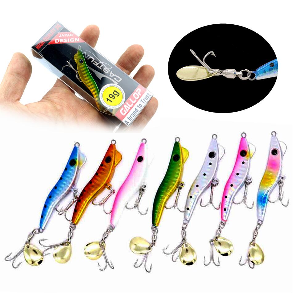 LureStorm Japan Metal Shrimp Jig Lure 13g 19g 28g 40g Metal Jig Spin Tail with Treble Hook and Spoon Saltwater Fishing Lure – Metal Lure – view 2