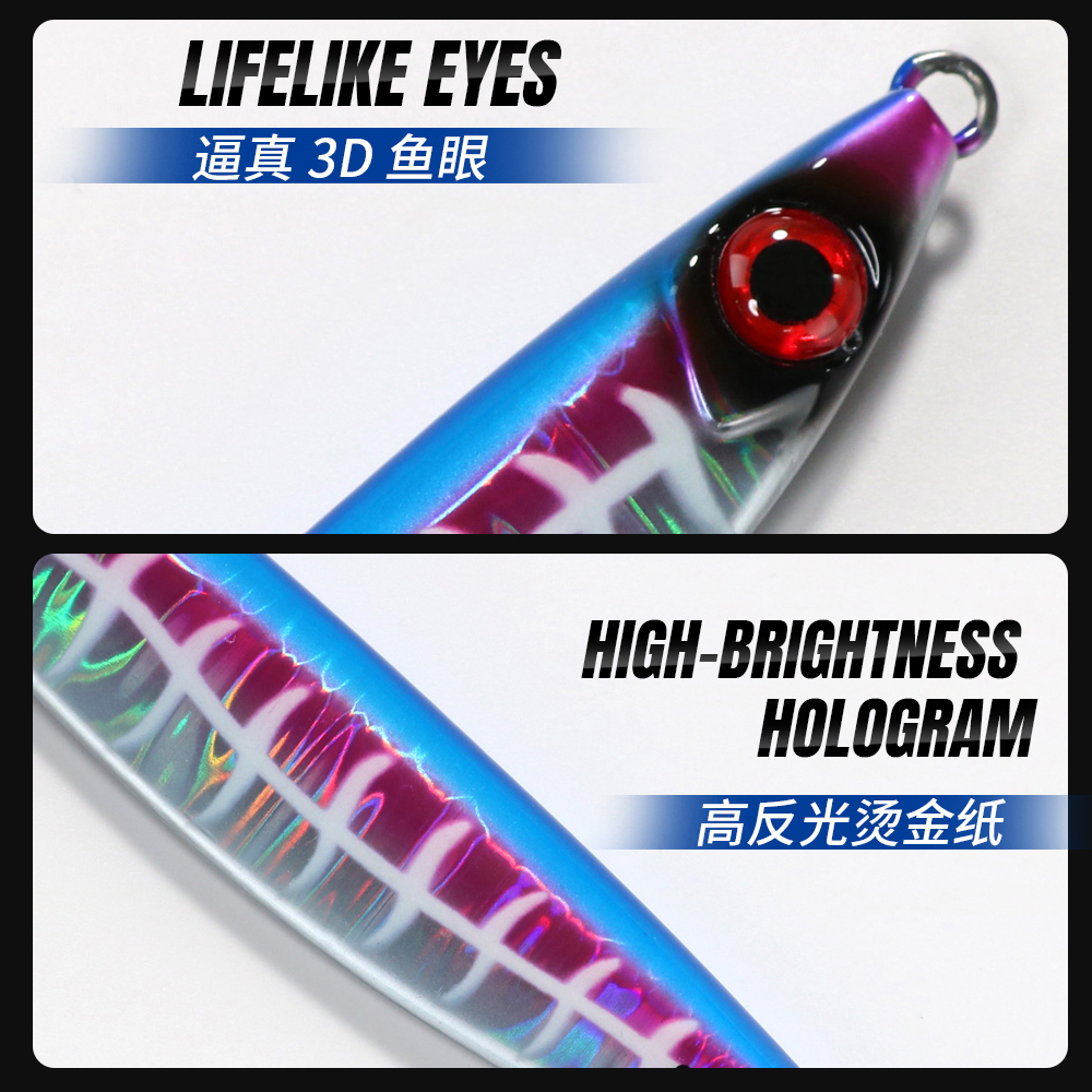 Jigging Pro Luminous Jigging Lure 40g 60g 80g 100g Shore Jig Lure for Mackerel Fish Hard Saltwater Fishing Lure Fishing Gear – Metal Lure – view 5