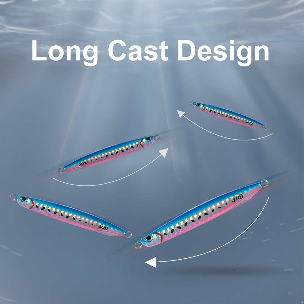Jigging Pro Luminous Hard Lead Jigging Lure 40g 60g Slow Pitch Jig for Saltwater Sea Fishing Lure Artificial Bait – Metal Lure – view 4