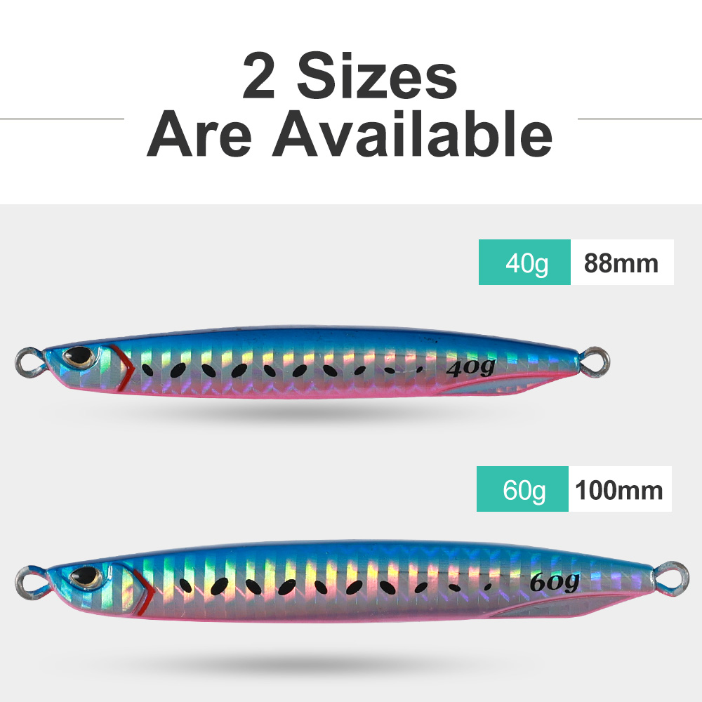 Jigging Pro Luminous Hard Lead Jigging Lure 40g 60g Slow Pitch Jig for Saltwater Sea Fishing Lure Artificial Bait – Metal Lure – view 5