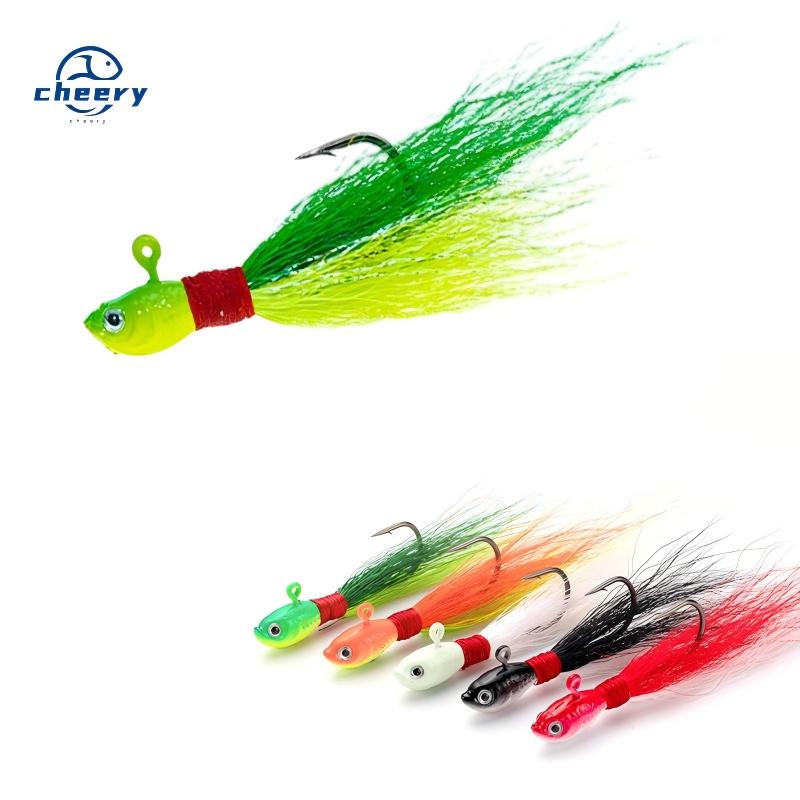 CHEERY 7g 10g 16g Deer Hair Metal Jig Head Hook Metal Jig Lure Sturdy Bait Fishing Jigging Lure – Metal Lure – view 1