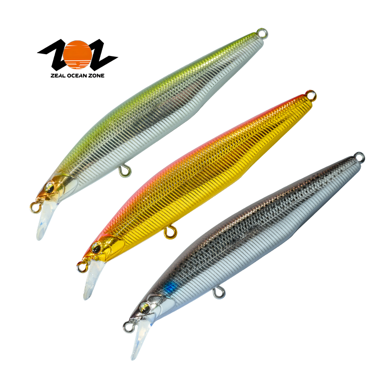 Factory Price High Quality 90mm 10g Minnow Feather Hook Printed ABS Minnow Fishing Lures for Saltwater Fish – Pencil – view 1