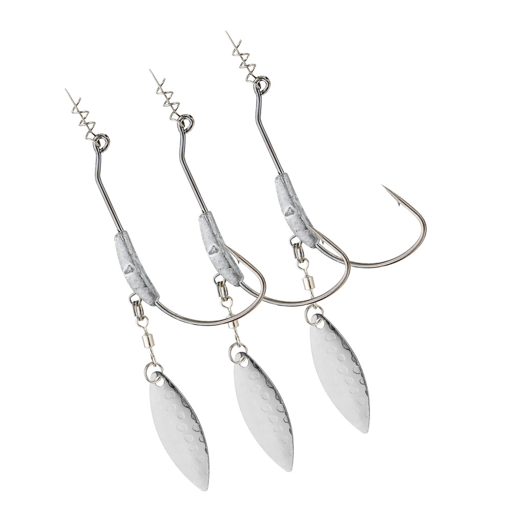 Quality Lead Jighead Silver and Gold Spiner Lead Weight Metal Spin Fishing Tackle Weedless Fishing Hook Jig Head – Fishhook – view 4