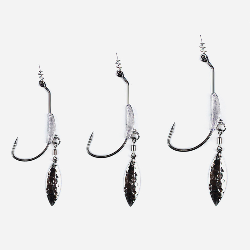 Quality Lead Jighead Silver and Gold Spiner Lead Weight Metal Spin Fishing Tackle Weedless Fishing Hook Jig Head – Fishhook – view 3