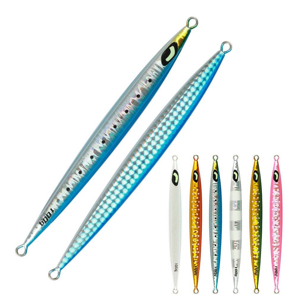 Hotsale 100g 150g 200g 300g Luminous Fast Sinking Metal Jig Lure Deep Sea Fishing Glow Eyes Jigger Bait with Best Price – Metal Lure – view 1