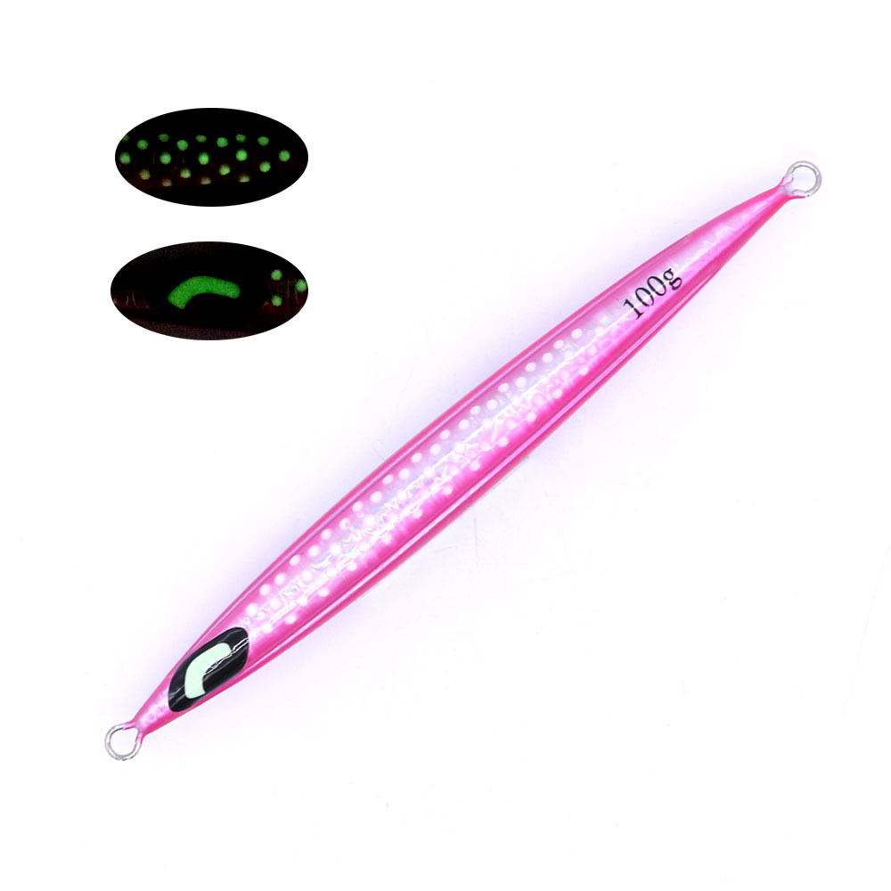 Hotsale 100g 150g 200g 300g Luminous Fast Sinking Metal Jig Lure Deep Sea Fishing Glow Eyes Jigger Bait with Best Price – Metal Lure – view 5