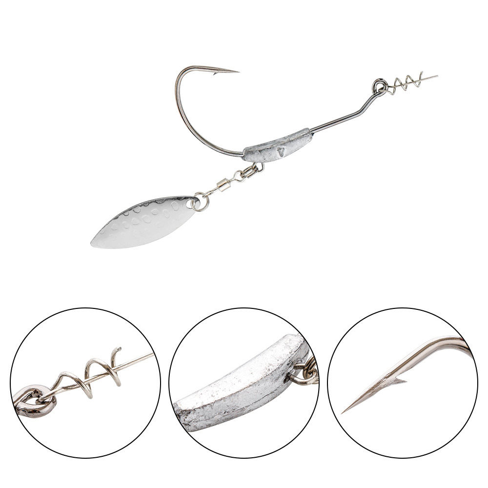 Wholesale 2g 3g 4g 5g 7g 9g Spring Lock Fishing Hook Lead Spinner Beast Fishing Jig Hook – Fishhook – view 4
