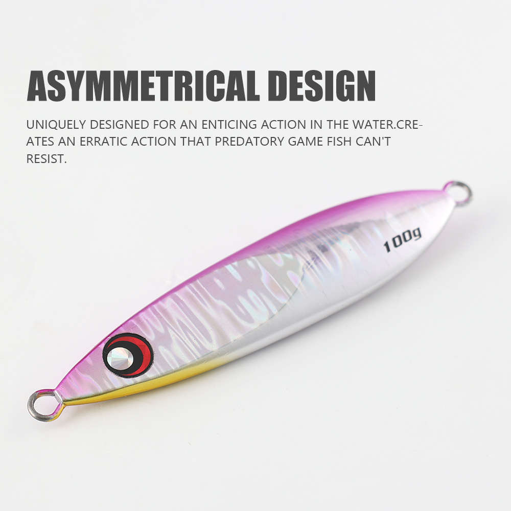 Jiggingpro Slow Blatt R Jig 60g 80g 100g 130g 160g Lead Jigging Lures Fishing Jigs for Bass Saltwater Fishing Lure – Metal Lure – view 2