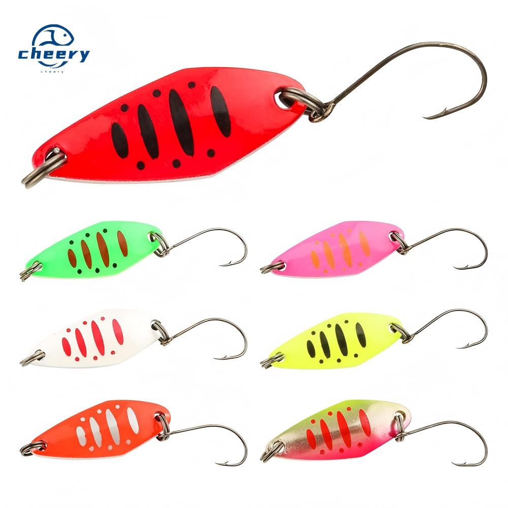 CHEERY 3.2g Colored Spoons Lures Single Hook Metal Casting Jig Lures Fishing Artificial Luminous Bait Spoon Fishing Lure – Metal Lure – view 1