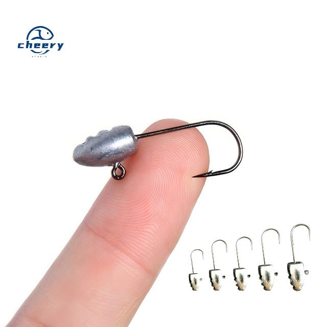 CHEERY 2g 3g 5g 7g 10g Jig Heads Hook Soft Artificial Bait Freshwater Seawater Barbed Lead Fishing Tackle Hooks – Fishhook – view 1