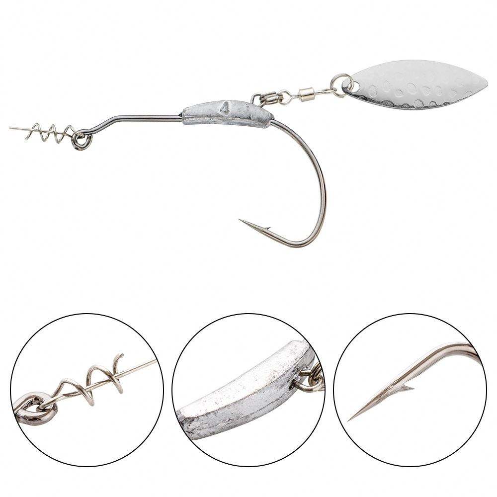New Metal Soft Crank Bait Lead Fishing Crank Hook Spoon 3G-9G Spring Twist Lock Freshwater Fish Catfish Freshwater Fish Catfish – Fishhook – view 5