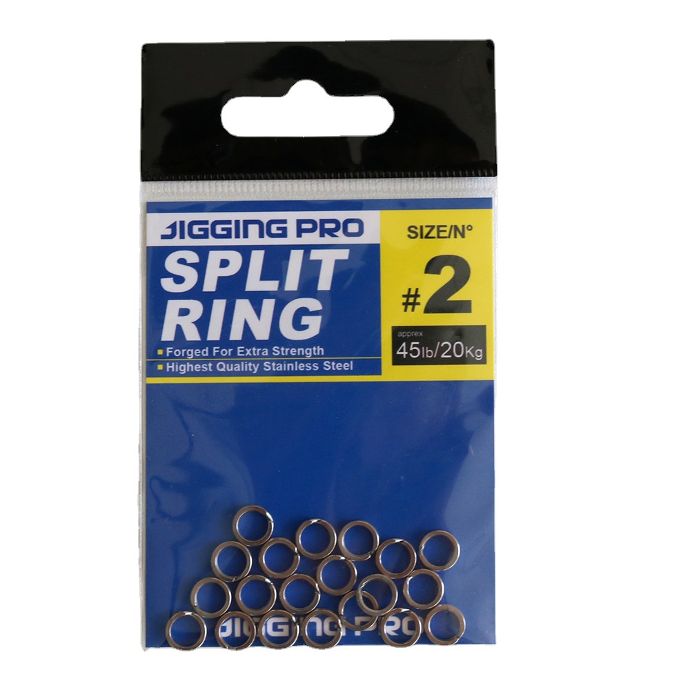 Packaged 6.2mm-14.3mm Polished Hight Quality 304 Stainless Steel Fishing Tackle Accessories Spilt Rings – Fishhook – view 1