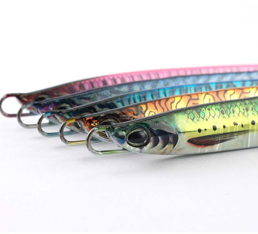 Deep Sea Speed Sinking 80g 100g Jigging Metal Saltwater Fishing Lure 3D Printed Mackerel Vertical Jig Lure – Metal Lure – view 5