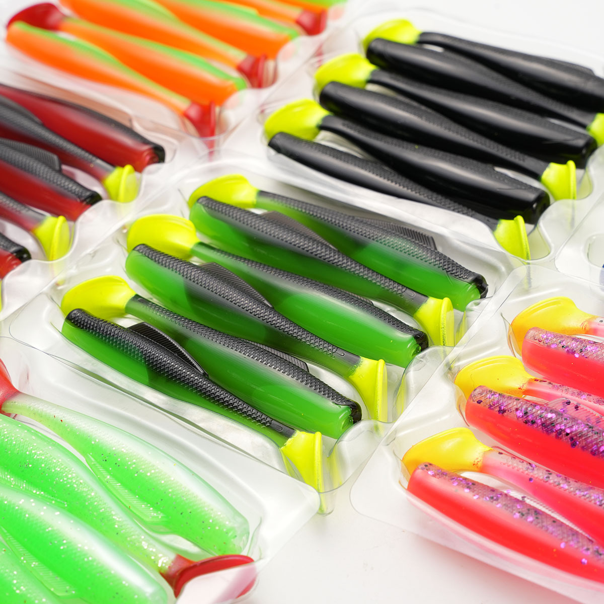 CHEERY 4.8g 6pcs TPR Plastic Floating Water Soft Bait Bionic Fresh Sea Trout Design New Color for Bass Fishing for Freshwater – Worms & Grubs – view 3