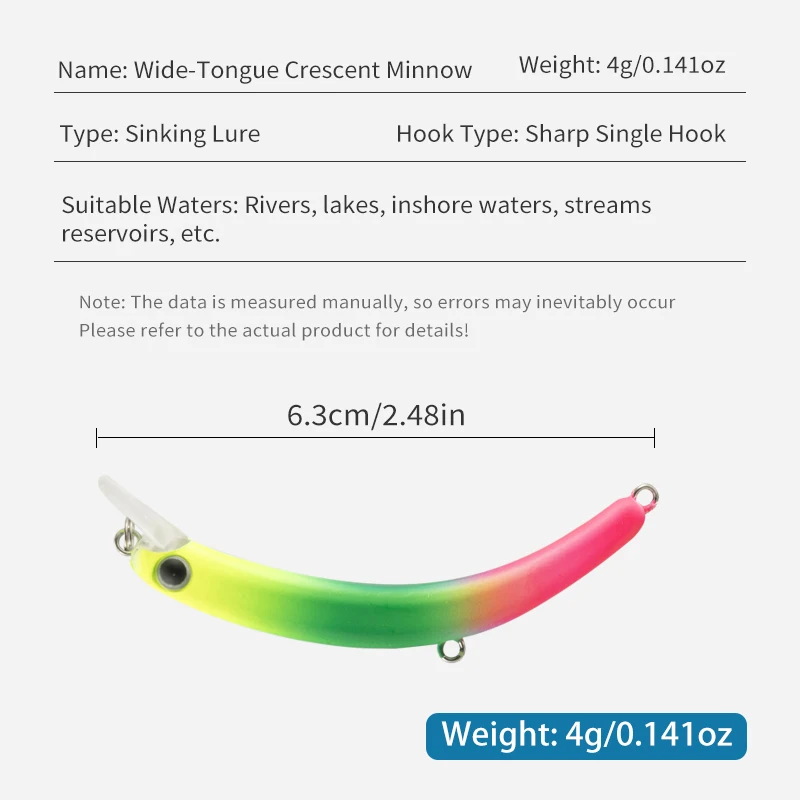 Cheery Sinking Minnow Bait 64mm 4g Plastic Fishing Lure Wobbler Freshwater Isca Artificial Hard Bait for Bass & Pike – Metal Lure – view 2