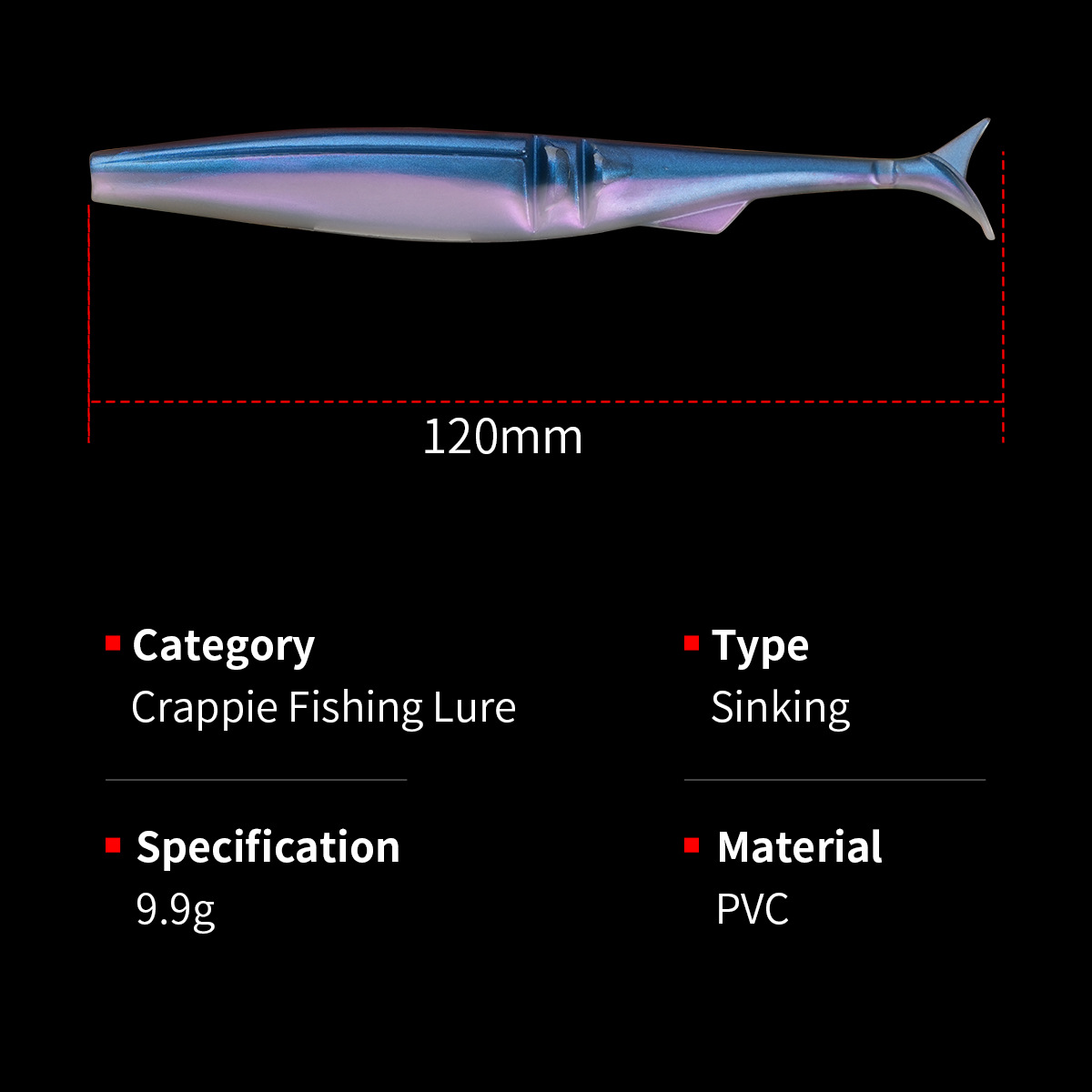 CHEERY Double Color T Tail Soft Bug Lure for Large Mouth Bass and Crappie Fishing Soft Lure for Saltwater Fishing – Worms & Grubs – view 2