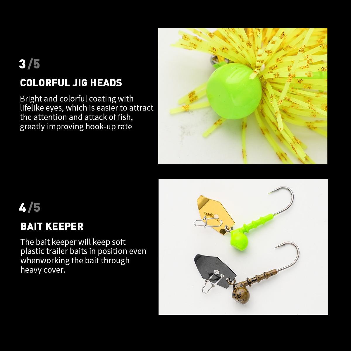 CHEERY 10g Water-blocking Board Composite Rotating Sequins Anti-hanging Bottom Sequins Lure Lure Artificial Bait – Fishhook – view 5