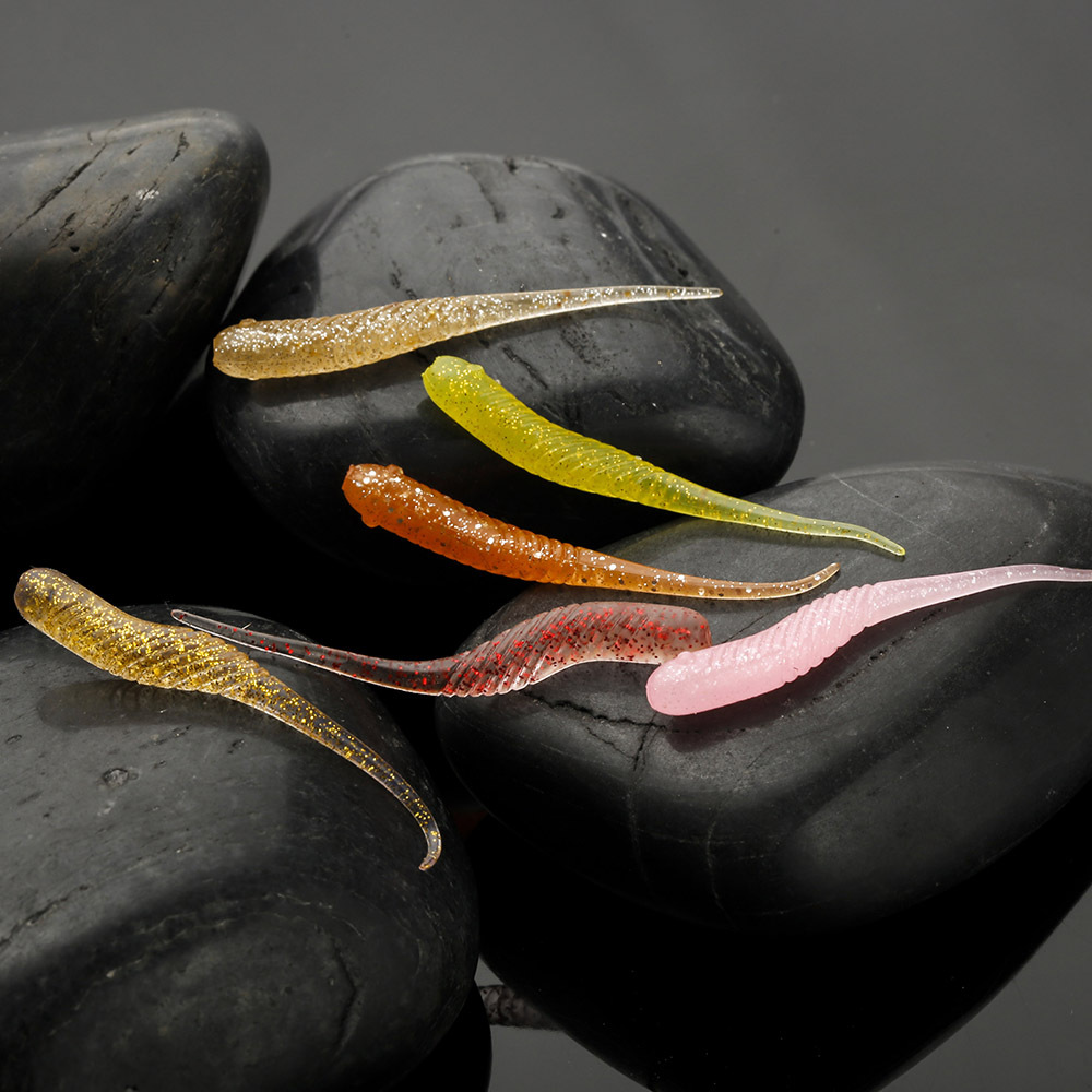 JIGGINGSOUL-SL087-4cm0.34g 20pcs/Bag Soft Bait Soft Lure PVC Material Root Soft Worm Lure Soft Fishing Lure – Worms & Grubs – view 3