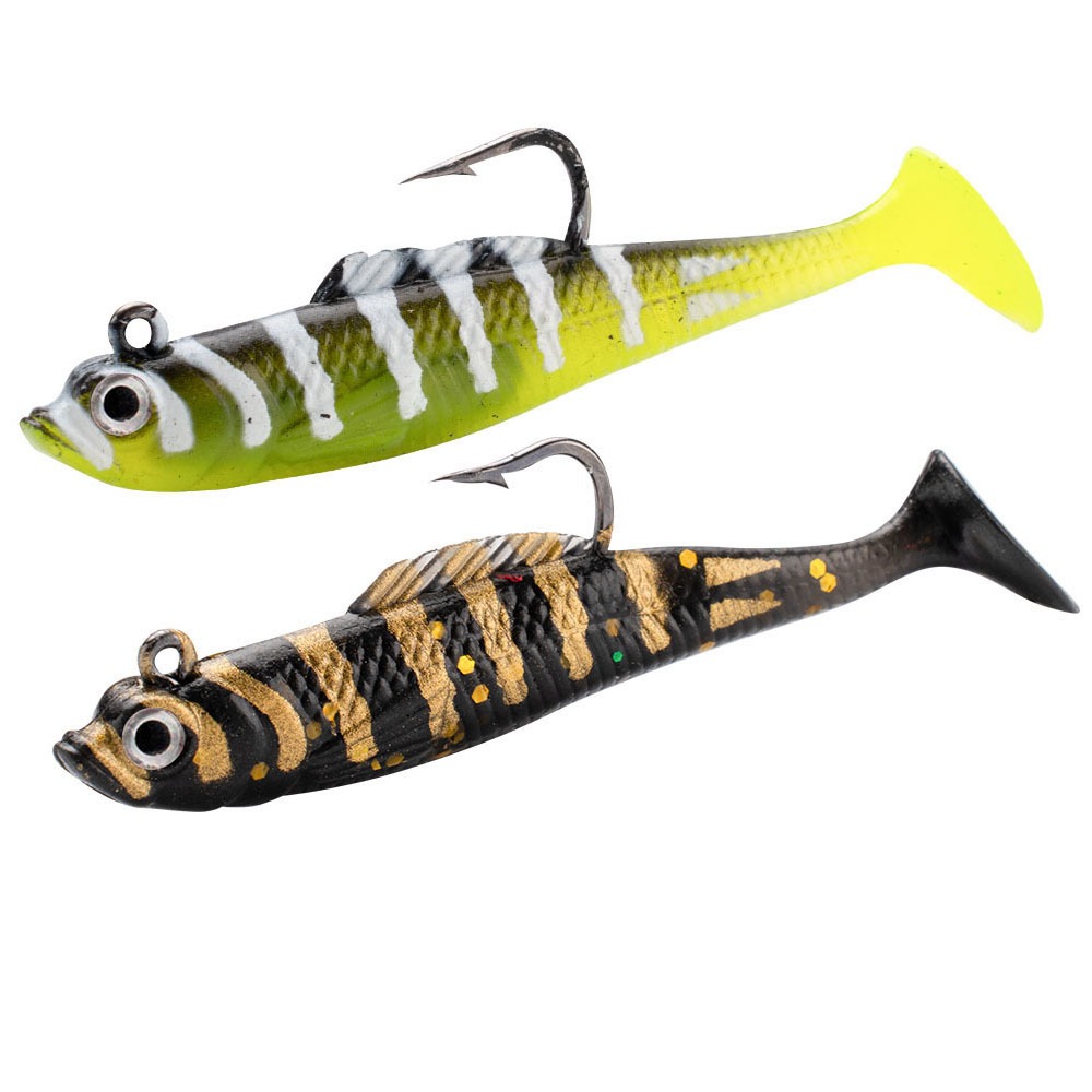 Wholesale 7colors 6cm 5.6g Single Hook Wrapped Lead Fish Plastic Bionic Bait With Hook T Tail Soft Fishing Lures Decoy Soft Bait – Worms & Grubs – view 1
