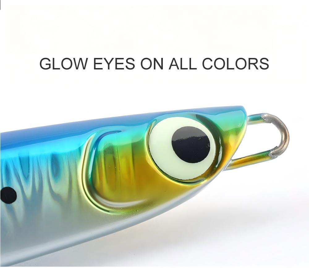 CHEERY Jigging Pro Vertical Long Casting 60g-160g Luminous Saltwater Deep Sea Boat Fishing Jig 3d Metal Jigging Lure – Metal Lure – view 5