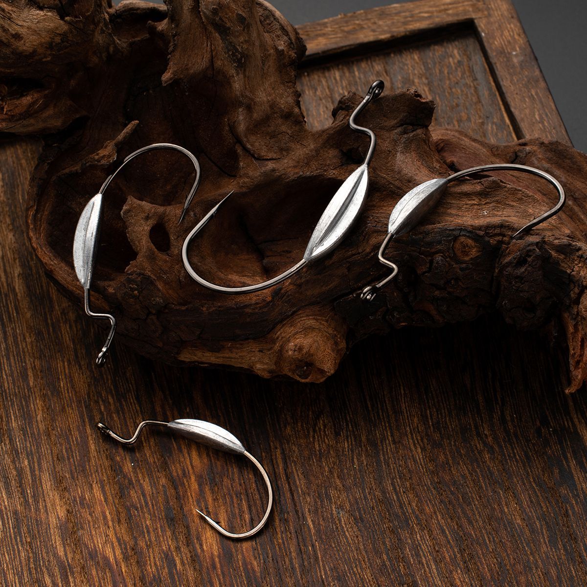 Gs 3#-5/0 Carbon Steel Wide Barbed Fishhook Crank Hook Soft Lure Worm Hook Bait Crank Fishing Hook with Lead – Fishhook – view 3