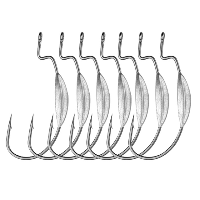 Gs 3#-5/0 Carbon Steel Wide Barbed Fishhook Crank Hook Soft Lure Worm Hook Bait Crank Fishing Hook with Lead – Fishhook – view 1