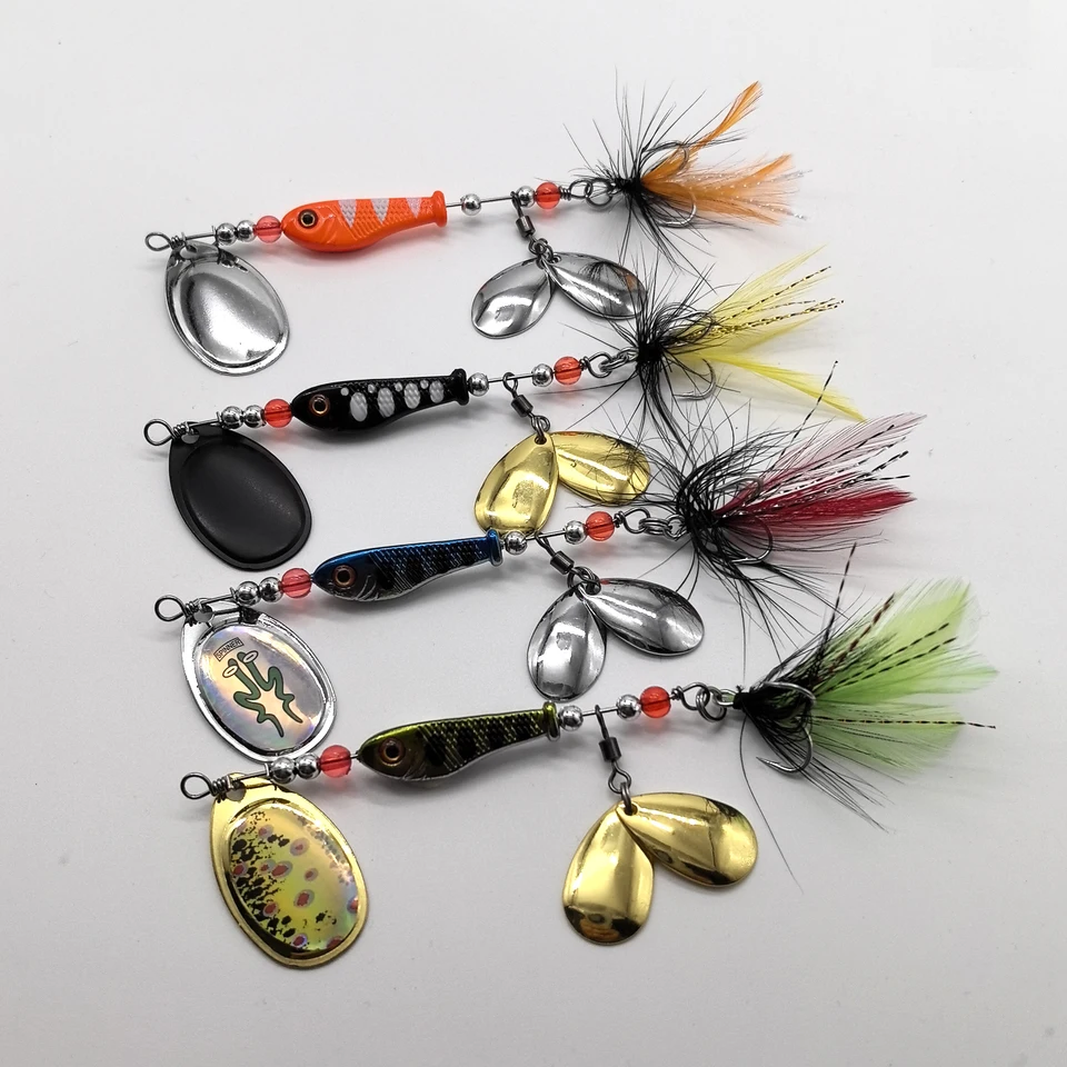 CHEERY 12G Spinner Bait Fishing Lure Multiple Blade Jig Dancer Buzzbait Wobbler Chatterbait for Bass Pike Bottom Fishing Metal – Metal Lure – view 2