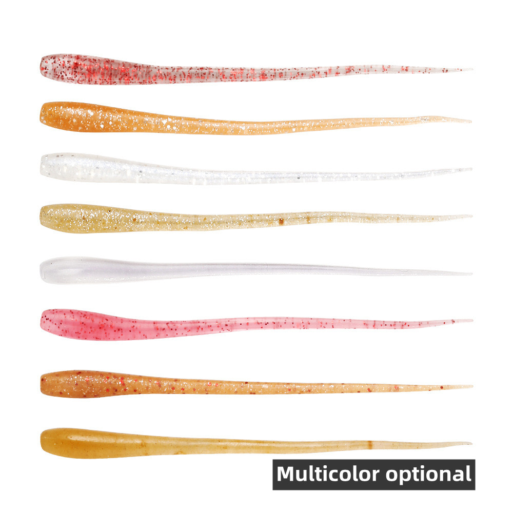Weihai Factory Straight Tail Soft Fishing Lure TPR Material 6.5cm0.34g Single Tail Pin Tail Artifical Plastic Soft Bait – Worms & Grubs – view 2