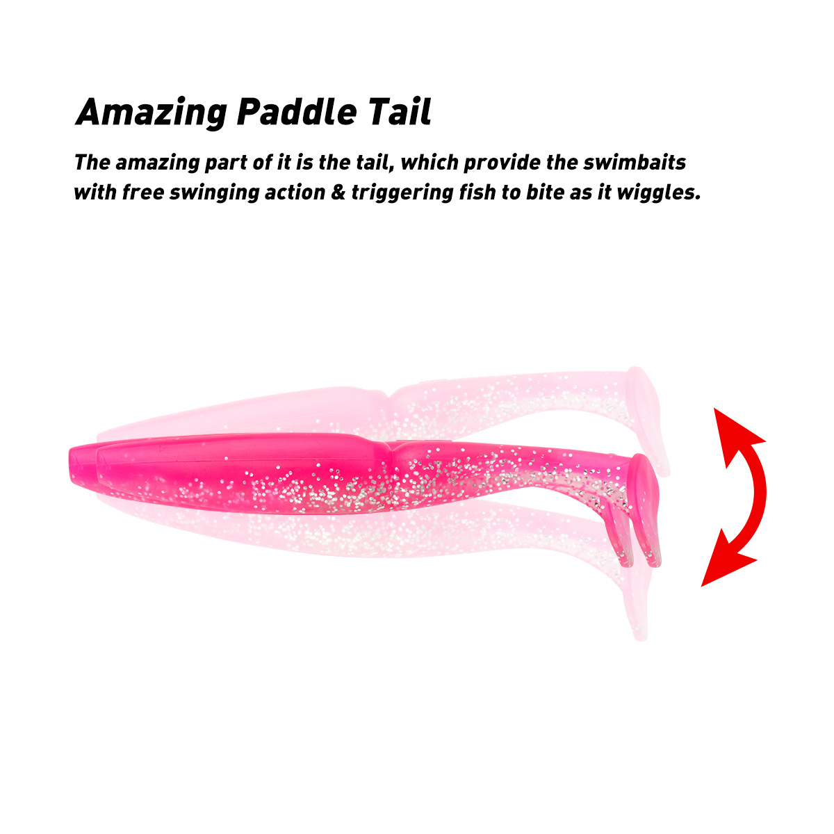 4PCS 11CM 12G Soft Lure Paddle Tail Double-Joint Large T-Tail PVC BaitBeaked Bass Soft Insect for Mandarin Fish Sea Fishing – Worms & Grubs – view 4