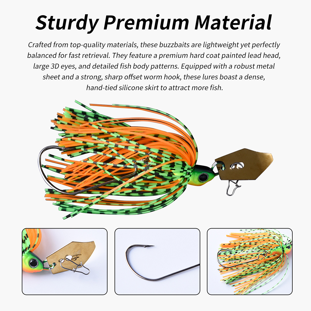 JIGGINGSOUL-BB015-7g-21g Metal Hard Bait Spinner Bait Fishing Lure Mixed Colour Skirt Rubber Bearded Jigs – Metal Lure – view 3