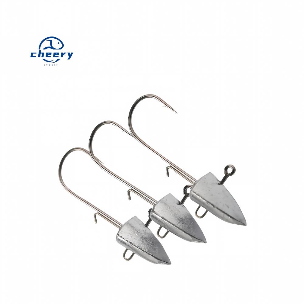 CHEERY-FH186-3.5g5g7g Arrowhead Jig Lead Head Hooks Worm Soft Lure Hook Jig Heads Fishing Hook With Barbed – Fishhook – view 1