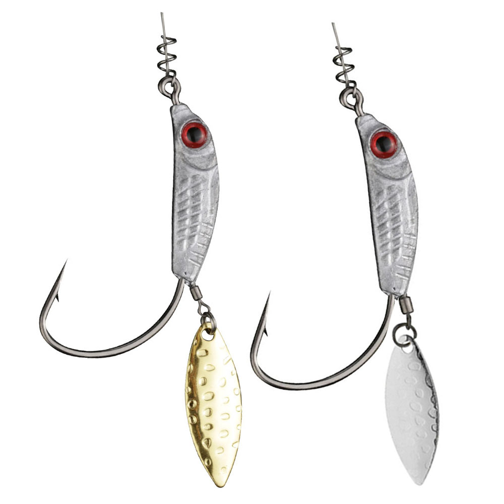 Cheery HK00486 Weighted Twistlock Fishing Jig Heads Blade Attachment for Stream River Lake-Swimbait Crankbait Spinner Bait Hooks – Fishhook – view 1