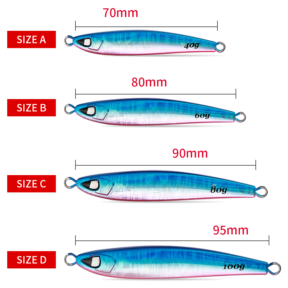 CASTFUN Casting Shore 40g 60g 80g 100g Hard Lead Lure Tuna Fishing Lures Metal Jig – Metal Lure – view 4