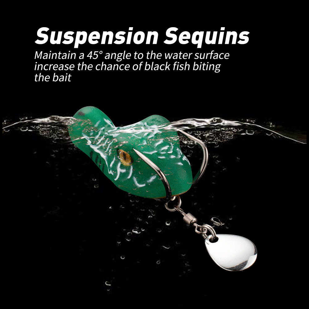 CHEERY 4cm 6.5g 5color New Thumb Mini Long-range Trumpet Heavy Grass Area Modified Frog Thunder Frog Fishing Lure – Frog – view 3