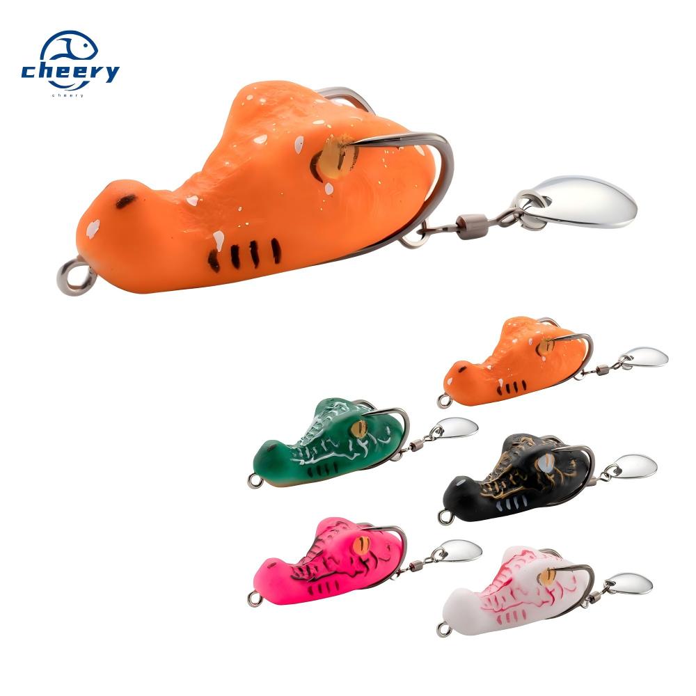 CHEERY 4cm 6.5g 5color New Thumb Mini Long-range Trumpet Heavy Grass Area Modified Frog Thunder Frog Fishing Lure – Frog – view 1