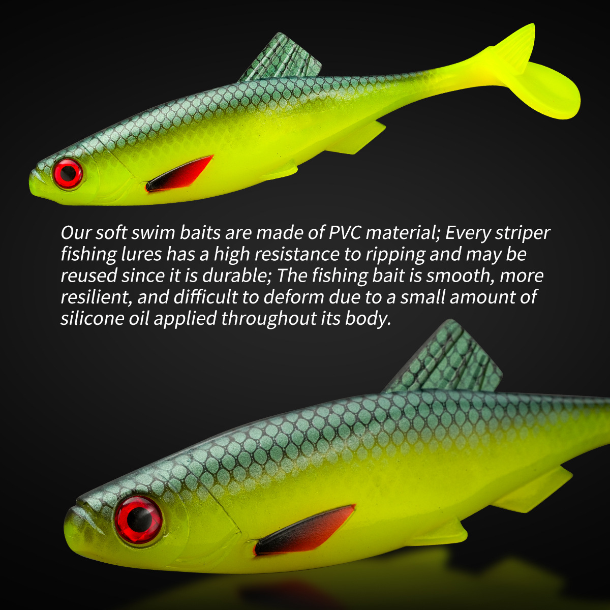 15cm 24g 20cm 56g 10colors Fishing for Grouper and Mandarin Bass Simulation Fishing Soft Lure Bait – Worms & Grubs – view 3