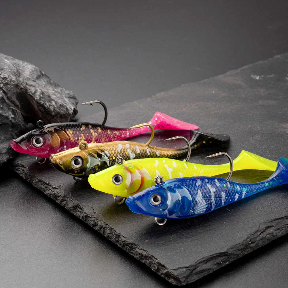 Runtoo 11cm 14cm Lead Rigged Soft Lure Jig Head T-Tail Trout Swimbait Salt Water Lead Rigged Fishing Bait – Metal Lure – view 4