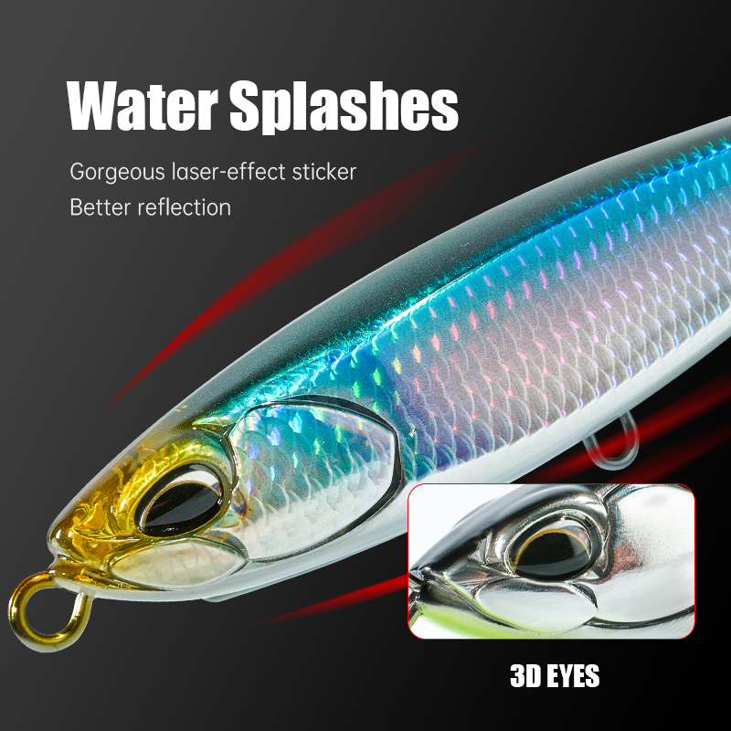 ZOZ 190mm 77g Floating Artificial Hard Swim Pencil Fishing Lure ABS Printed Saltwater Baits for Fishing – Pencil – view 4