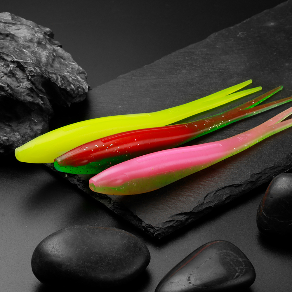180mm 18g Drop Shooting Soft Bait V-shape Split Tail Fishing Lure Swimbait Worm Freshwater Bass Fishing Tackle – Worms & Grubs – view 4