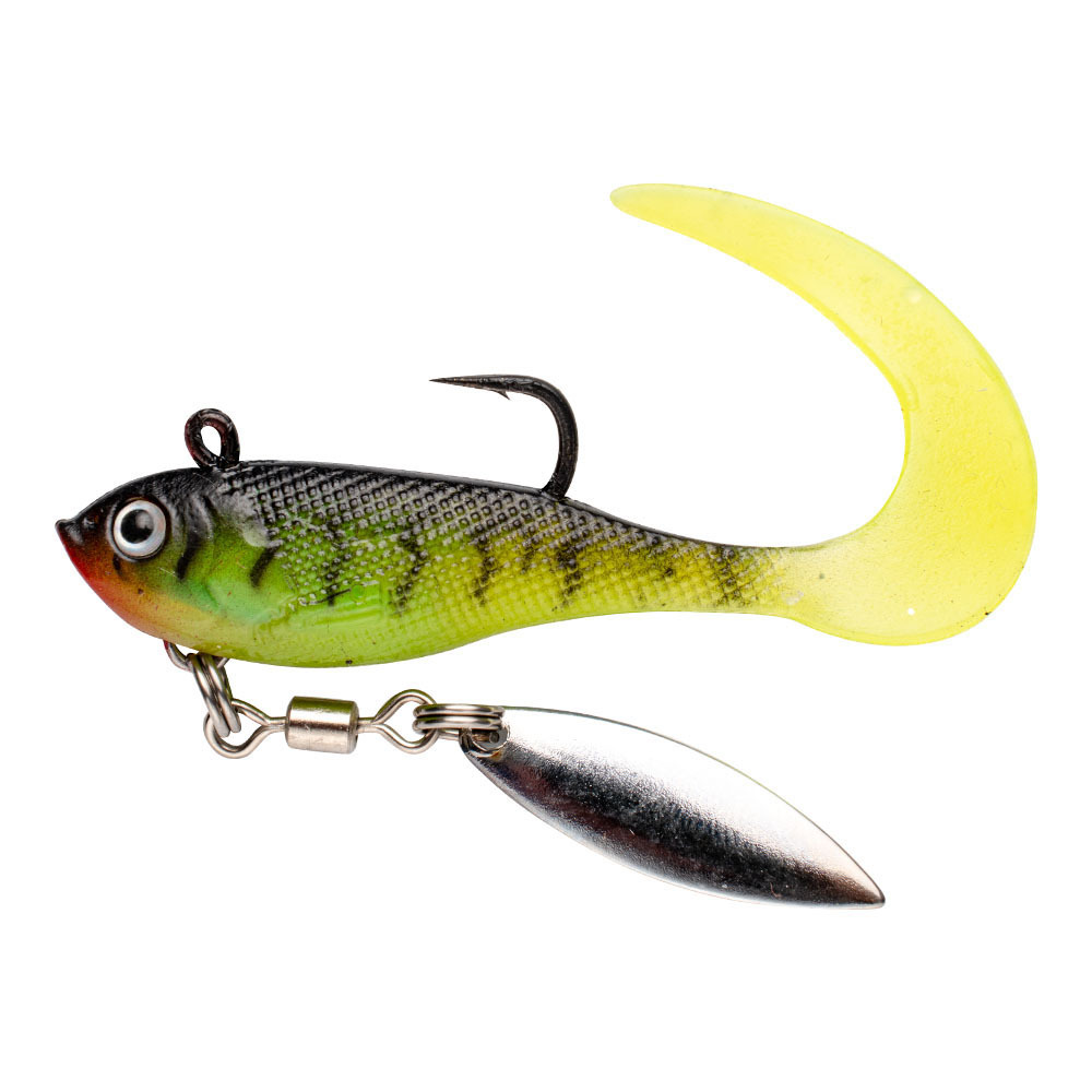 Wholesale Freshwater Spin Metal Spoon Artificial Bottom Wobble Soft Bait PVC Bait Ice Trout Salmon Sea Bass Spinner Jig Fishing – Worms & Grubs – view 2