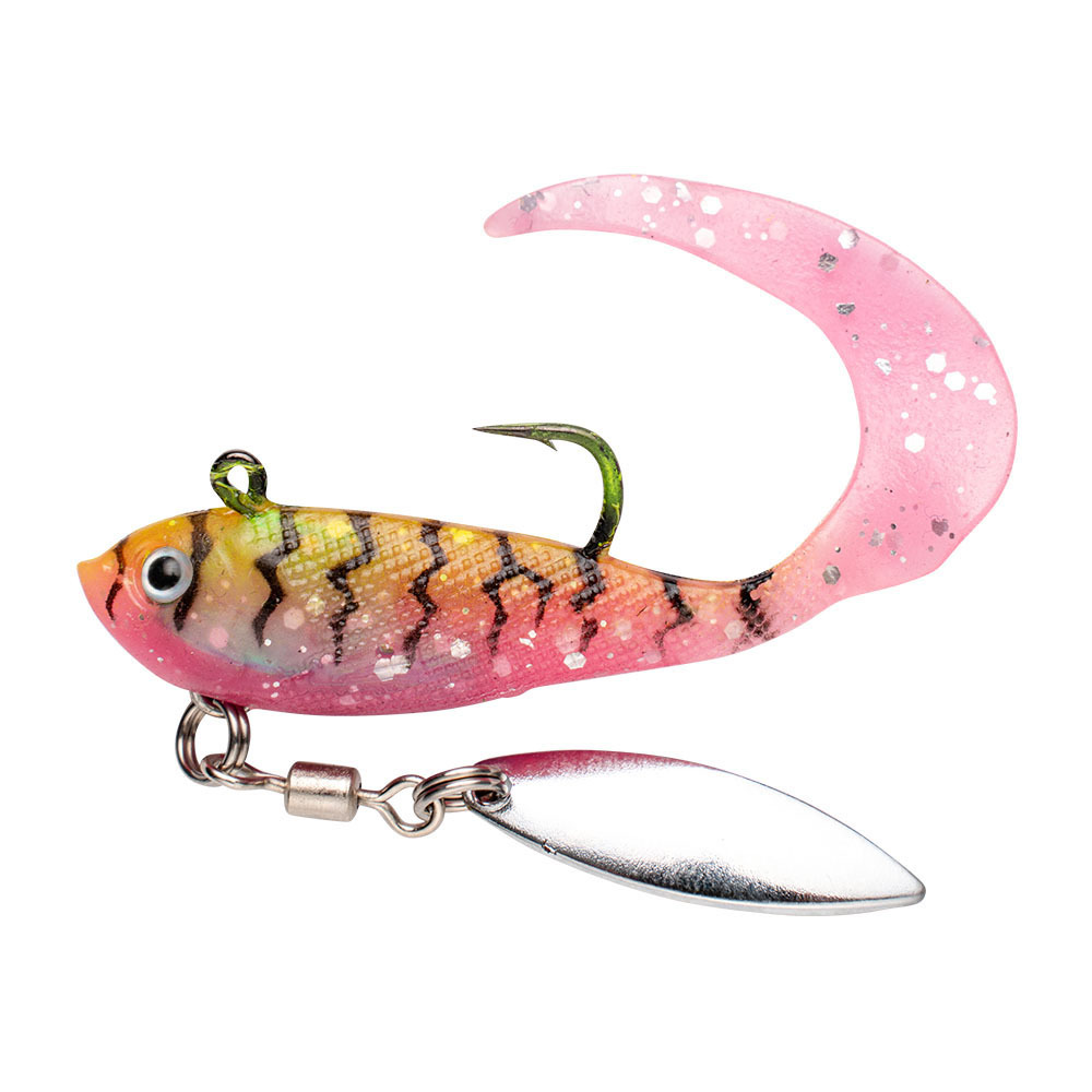 Wholesale Freshwater Spin Metal Spoon Artificial Bottom Wobble Soft Bait PVC Bait Ice Trout Salmon Sea Bass Spinner Jig Fishing – Worms & Grubs – view 1
