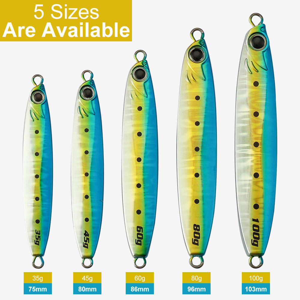 CHEERY Metal Jigging Lures Isca 35g 45g 60g 80g 100g Fishing Lures Baits Lures Fish for Tuna – Metal Lure – view 2