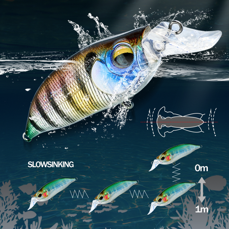Wholesale Manufacturer's Printed Hard Bait Minnow Lure for Ocean Boat Fishing Attracts Salmon Trout Bass Pike Made Durable ABS – Minnow – view 4