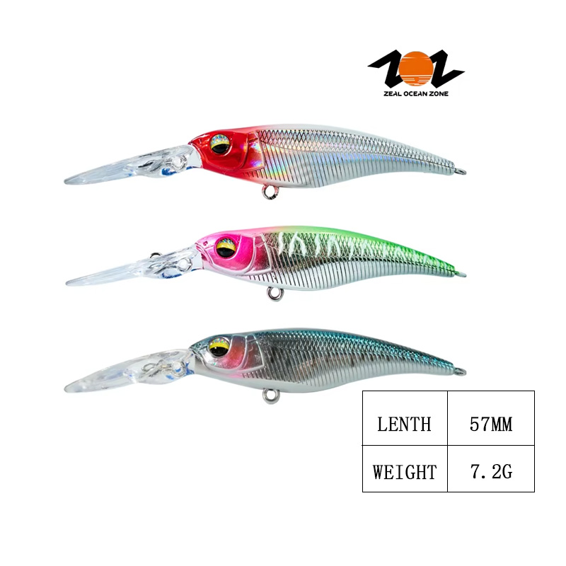 Wholesale Manufacturer's Printed Hard Bait Minnow Lure for Ocean Boat Fishing Attracts Salmon Trout Bass Pike Made Durable ABS – Minnow – view 2